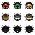 Cute insect collection Royalty Free Stock Photo