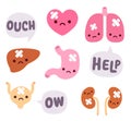 Cute internal organs Royalty Free Stock Photo