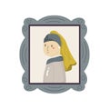 Cute interpretation of Girl with pearl earing by Vermeer