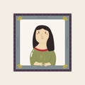 Cute interpretation of Mona Lisa by Leonardo da Vinci. Royalty Free Stock Photo