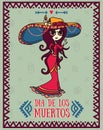 Cute invitation cards for dia de los muertos