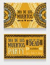 Cute invitation cards for dia de los muertos