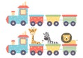 Cute isolated train for baby design Royalty Free Stock Photo