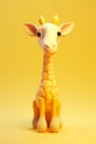 cute isometric Giraffe generative AI