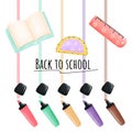 Cute items and supplies for back-to-school time. Royalty Free Stock Photo