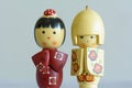 Cute Japanese dolls Royalty Free Stock Photo