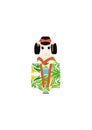 Cute Japanese Kokeshi Dolls illustrator design Royalty Free Stock Photo