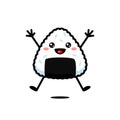Cute Japanese Onigiri Rice Ball Cartoon Character