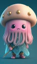 Cute Jellyfish Animal Warrior 3D Game Model Generative AI