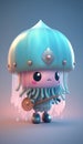 Cute Jellyfish Animal Warrior 3D Game Model Generative AI