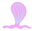 Cute jellyfish cartoon character sea animal vector illustration medusa isolated on white background Royalty Free Stock Photo