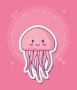 Cute jellyfish icon