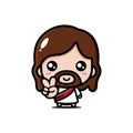 cute jesus christ design peaceful pose Royalty Free Stock Photo