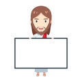 Cute Jesus is holding a whiteboard