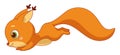 Jumping Squirrel Cartoon Vector Illustration