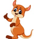 Cute kangaroo cartoon Royalty Free Stock Photo