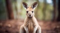 Cute Kangaroo Sitting In The Woods With Lensbaby Optics