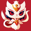 Cute kawaii kawaii japanese demon. generative AI