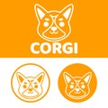 Cute Kawaii Puppy Pembroke Welsh Sable Corgi Dog Mascot Cartoon Logo Design Icon Illustration Character Hand Drawn. Suitable for