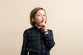 Child Making Silence Gesture Royalty Free Stock Photo