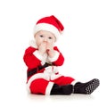 Cute kid in Santa Claus clothes Royalty Free Stock Photo