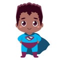 Vector cute kid superhero colorful isolated