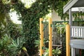 Kids cubby house in tropical Australian backyard