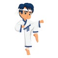 Cute Kids Fighter Character Illustration Royalty Free Stock Photo