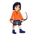 Cute Kids Fighter Character Illustration Royalty Free Stock Photo