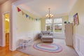 Cute kids play room with rug.