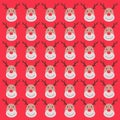 Cute Kids Reindeer Pattern Texture Background