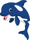 Cute killer whale cartoon Royalty Free Stock Photo