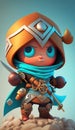 Cute Kite Animal Warrior 3D Game Model Generative AI