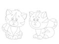 cute kitties coloring page