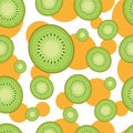 Cute Kiwi Fruit Pattern Seamless Royalty Free Stock Photo