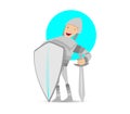 Cute Knight Mascot Design Royalty Free Stock Photo