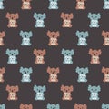 Cute Koala Animal Mammals Vector Graphic Cartoon Seamless Pattern