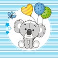 Cute koala with balloons Royalty Free Stock Photo
