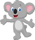 Cute koala cartoon posing