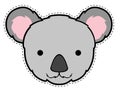 Cute koala face dotted sticker