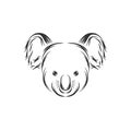 Cute Koala Face Vector Icon