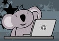 Cute koala kid cartoon online studing backgound