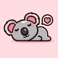 cute koala lazing loves sleeping Royalty Free Stock Photo