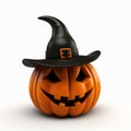 Cute Kwanzaa Jackolantern With Devil Hat - 3d Pumpkin Render