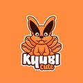 Cute Kyubi Cartoon Mascot Logo Royalty Free Stock Photo