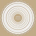 Cute lacy doily frames big set. Royalty Free Stock Photo