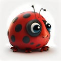 Ladybug Cartoon Style. Generative AI Royalty Free Stock Photo