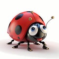 Ladybug Cartoon Style. Generative AI Royalty Free Stock Photo