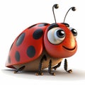 Ladybug Cartoon Style. Generative AI Royalty Free Stock Photo