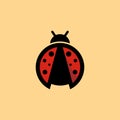 Cute ladybug icon logo Royalty Free Stock Photo